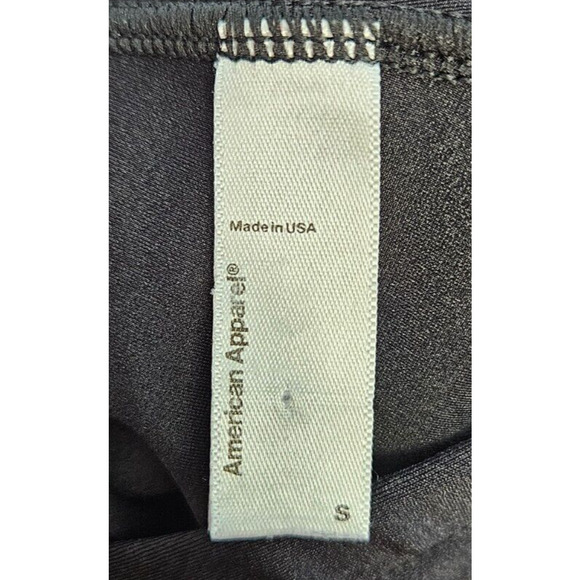 American Apparel Womens Leggings Small Black Shiny Elastic Waist Pull On Dance - Picture 4 of 9